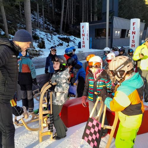 Empfang bei der Rodelbahn