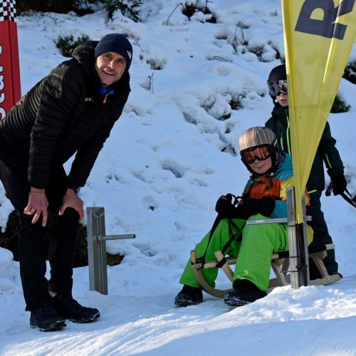 Gerald am Start der Rodelbahn