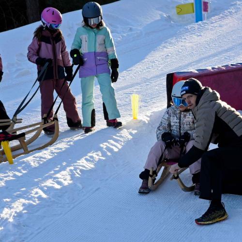 Thomas am Start der Rodelbahn