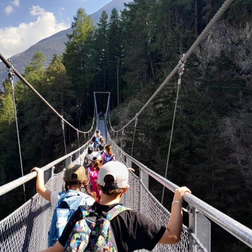 auf der Hängebrücke